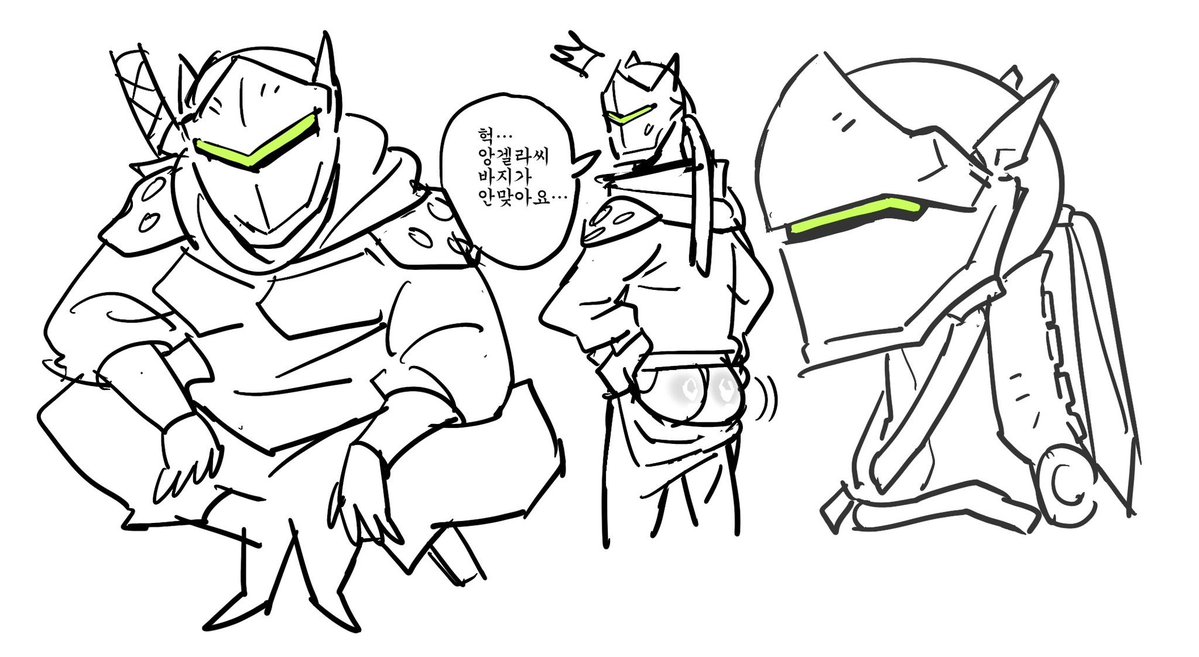 OVEXX0's tweet photo. 한조 겐지 따로 낙서 https://t.co/r1igymCTkp