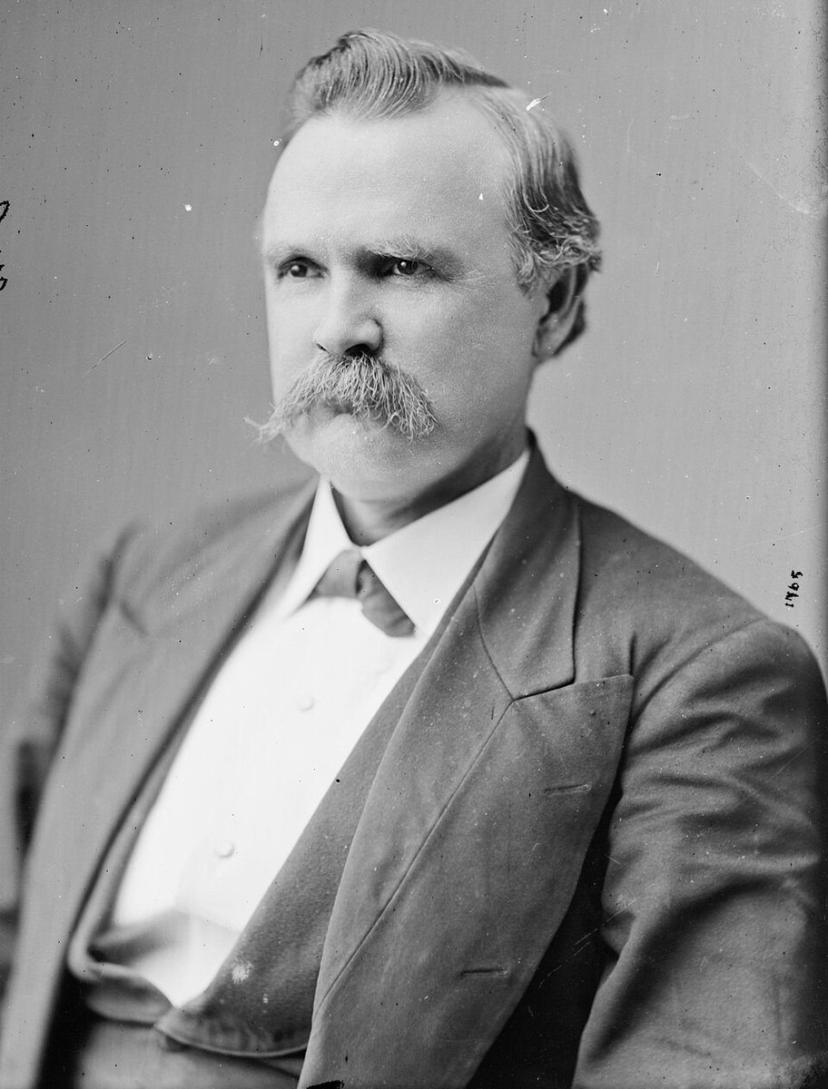 DogmaPol's tweet photo. In 1892, a special election was held and Roger Quarles Mills was elected to finish the term

Mills came to prominence as a US House Member from 1873-1892, serving as Chair of the Ways and Means Committee in the late 80s

He was elected to a full term in 1893 https://t.co/iYTWgOLc95