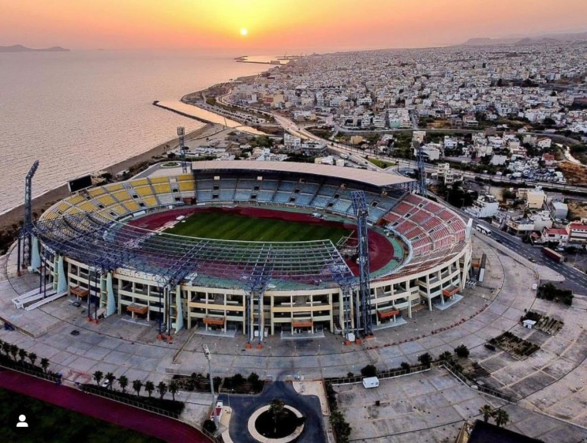 EuroFballZone's tweet photo. 🇬🇷 Pankritio Stadium, home of OFI Crete - Located in the islands vibrant capital city of Heraklion, this is where the Europa League side will play their games 😍 https://t.co/a7JS7EttmM