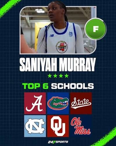 MSPLAYSPORTS1's tweet photo. 6'4 Superstar Saniyah Murray will be making her college choice this afternoon! Consensus Top 25 player in the country! Stay tuned 👀 https://t.co/n6uwQXzCSF