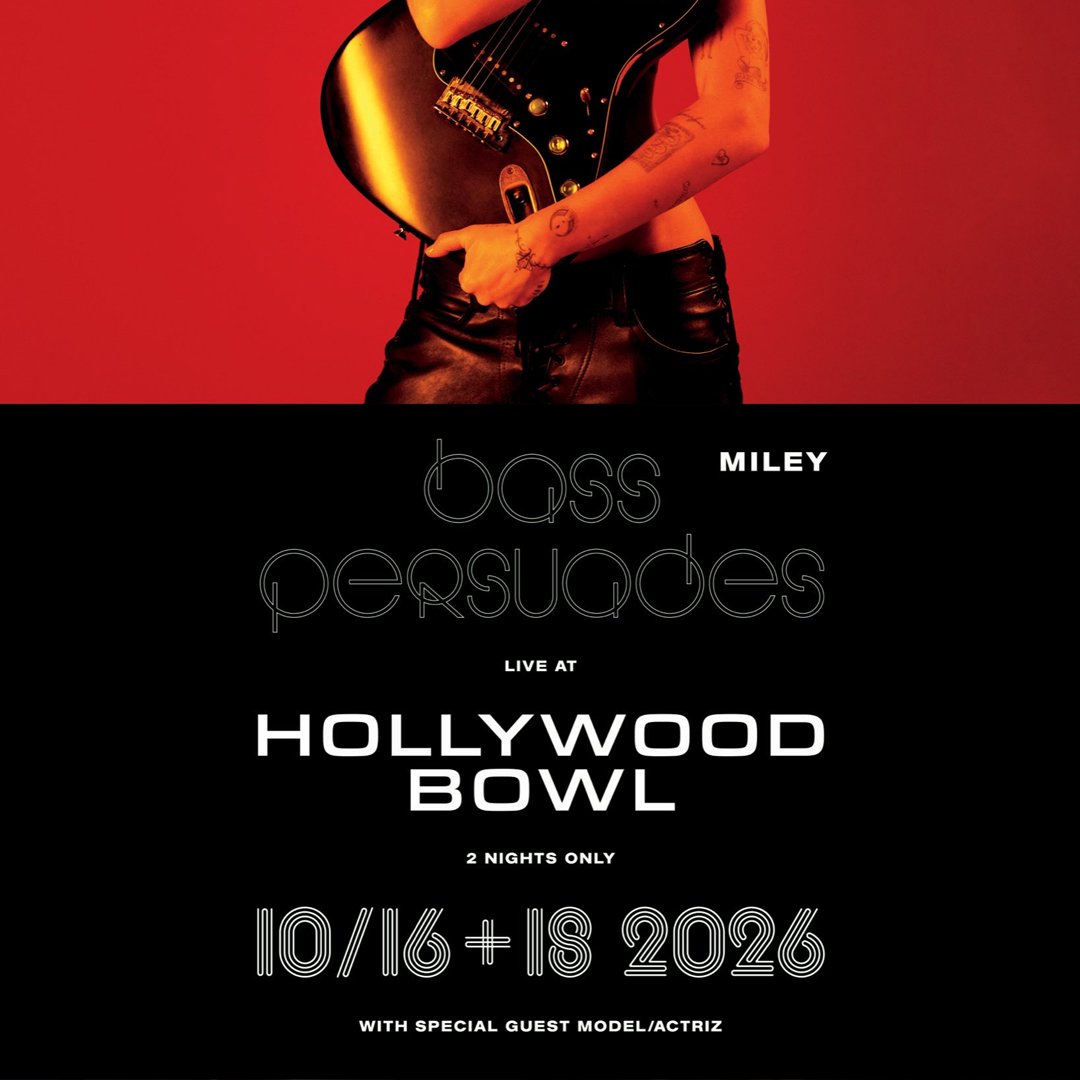 hqmileynow's tweet photo. Miley revelou que escolheu o Hollywood Bowl para os shows do “Bass Persuades” porque o local fica a apenas 10 minutos de sua casa, e que, assim, poderá estar de volta às 21h30. https://t.co/0M27VeqsSx