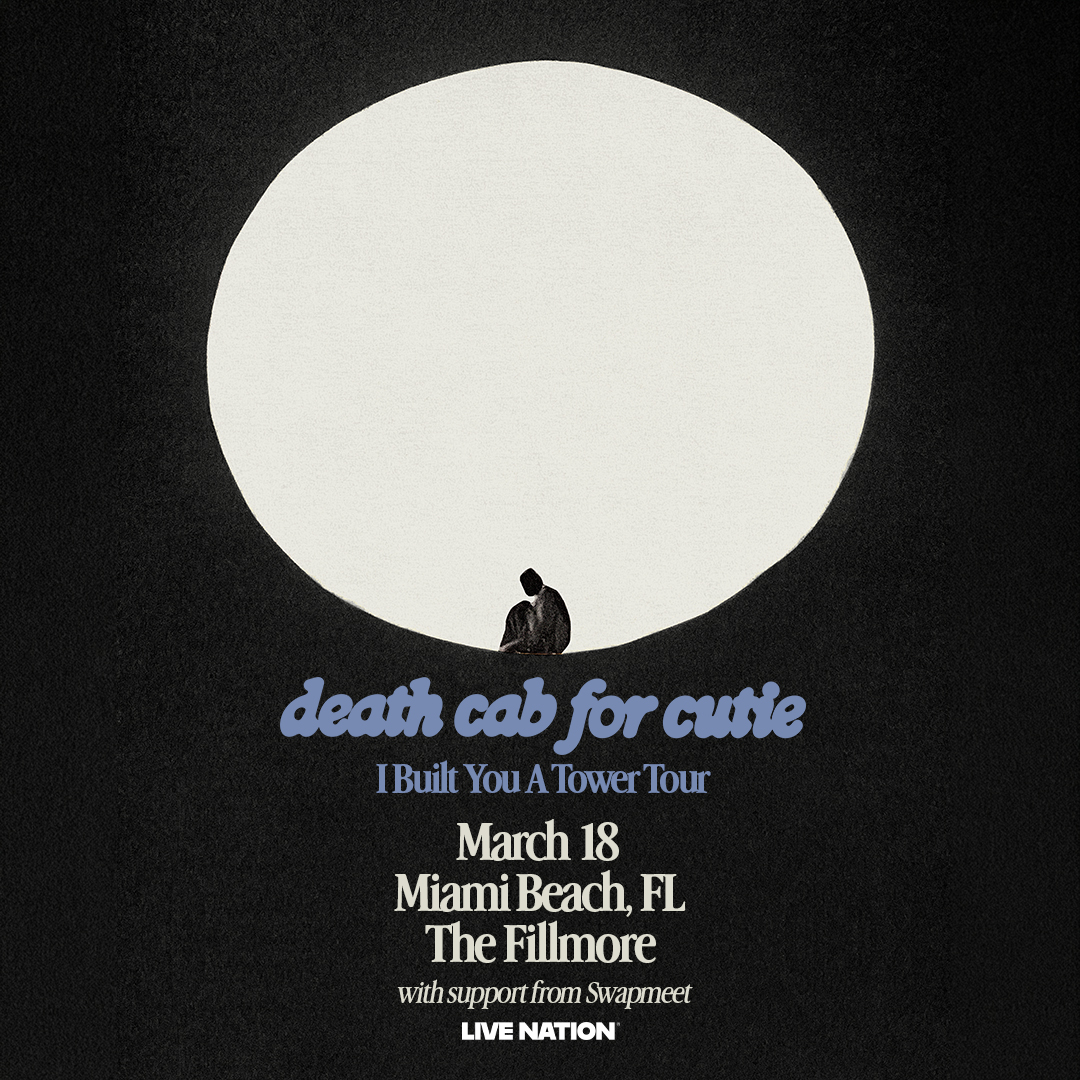 FillmoreMB's tweet photo. 🚕 JUST ANNOUNCED! 🚕 Death Cab for Cutie with support from Swapmeet is coming to #TheFillmoreMB on March 18, 2027

🎫 Tickets on sale Friday, 9/25 at 10am: https://t.co/jbRtOTsABU https://t.co/vwoxOjj76Y