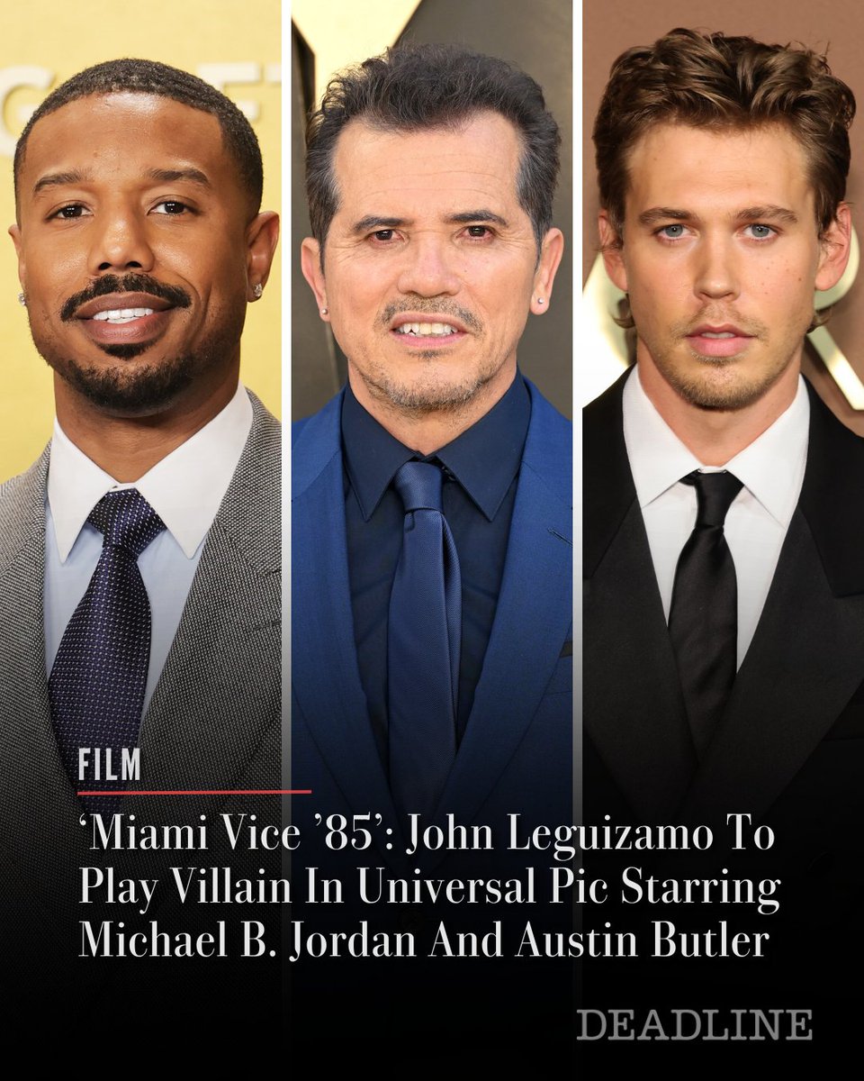 DEADLINE's tweet photo. Universal and Joseph Kosinski’s upcoming 'Miami Vice ’85' looks to have found its potential bad guy as sources tell Deadline John Leguizamo is on board to join the pic. 

Austin Butler and Michael B. Jordan are set to star with Kosinski directing. Whitney Peak, Alden Ehrenreich, Whitney Peak, Camila Morrone and Danny Ramirez are also on board to star.

Read more details here: https://t.co/itqsI9lq8O

(Photos: Getty)