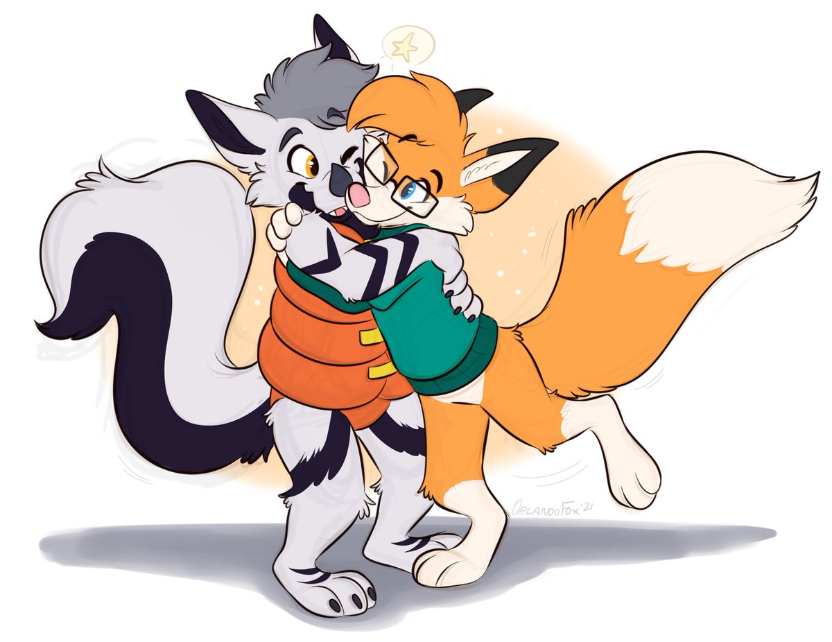 BetaEtaDelota's tweet photo. Happy National Fox Day! 🦊 

This is my Fox friend named @zilchfox! 

He's a big sweetie and gives great hugs! 🧡

🎨: @Orlando_Fox 
#furry #furryart #fox https://t.co/3gqLBPSnv9