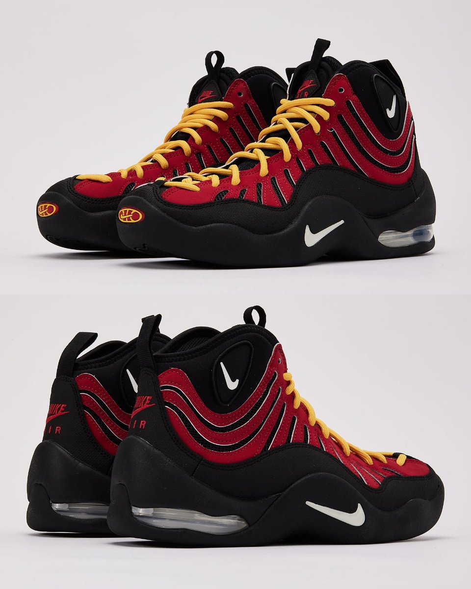 houseofheat's tweet photo. Detailed Look: Nike Air Bakin OG "Varsity Red" 🥓

• September 29th 
• $170 https://t.co/ozWRoL6xz4