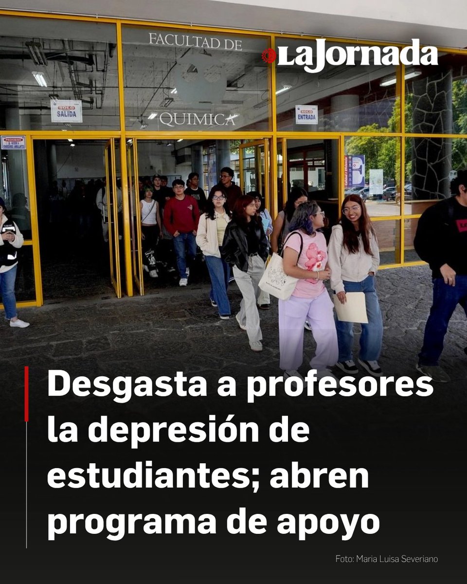 lajornadaonline's tweet photo. Los maestros de bachillerato y licenciatura de la UNAM “están sobreagotados y muy cansados” debido al manejo de más alumnos con ansiedad y depresión, advirtió María Elena Medina Mora, coordinadora de la Unidad de Apoyo a la Salud Emocional y Sicológica de esta institución.

Impartir más de 20 horas de clase a la semana a una mayor proporción de estudiantes con trastornos mentales en un grupo de 50 o más alumnos debilita profesionalmente a los docentes les ocasiona fatiga crónica, porque deben aprender a manejar diferentes estados emocionales y al mismo tiempo lograr que aprendan.

Más información en: https://t.co/RNb2S5x98L