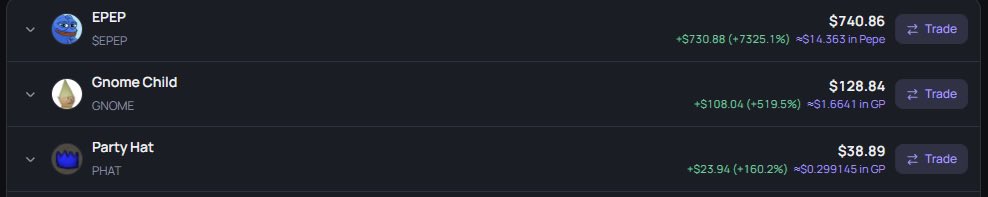 MogDegen's tweet photo. threw 0.1 SOL into some StonkFun coins last night that @StonkScout alpha recommended (high Scout Score)

algorithm is improving. 🫡 https://t.co/HjLXWrRkKH