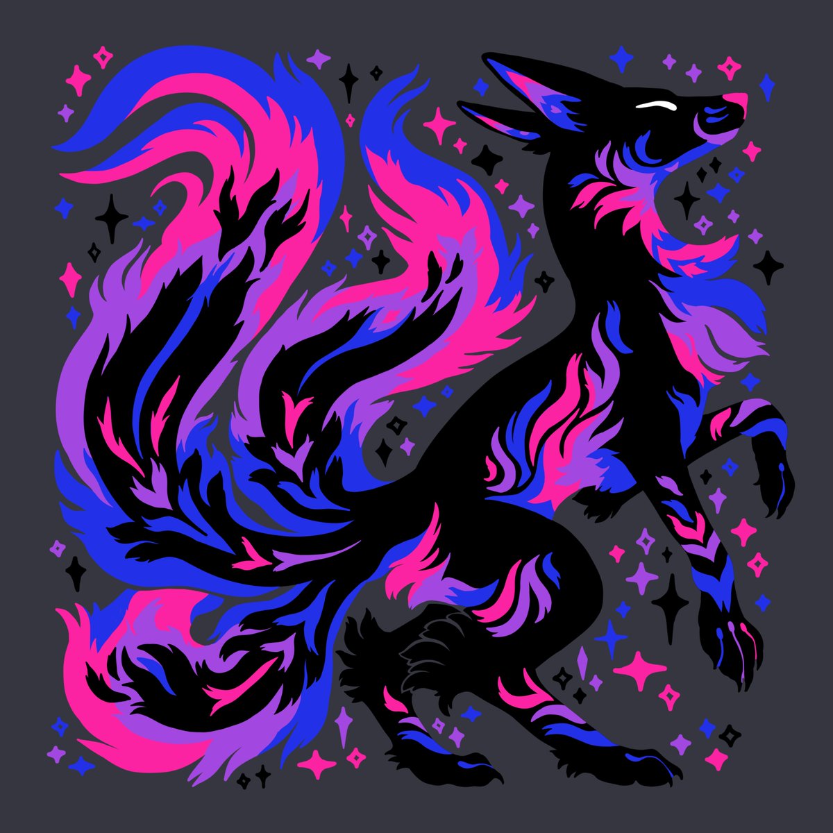 thingsbydiana's tweet photo. 💗💜💙 Bi Pride Fox~ https://t.co/5iYcQMrieG