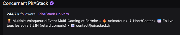 PirAStackTV's tweet photo. Y'a pas un jour où il est en avance...
J'ai changé la bio pour vous ;) https://t.co/RW9QgFcAji
