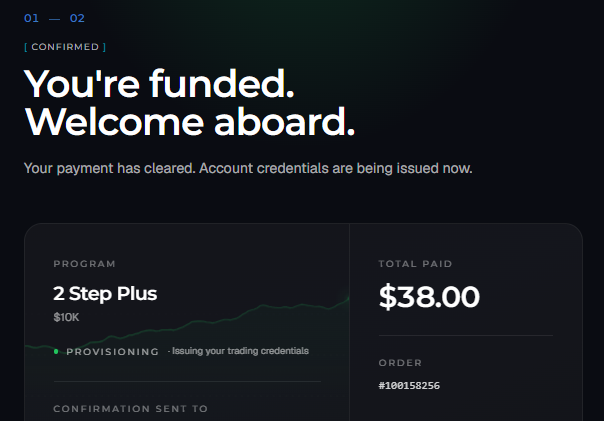 KavodTrader's tweet photo. Recommended @FTMarketslive to some friends... then went and bought another account myself.

This is now my 3rd with them, just locked in a 2-step $10k using @Ye_FTM code YE for the best discount.

Gunning to get multiple payouts on this account.🙏 https://t.co/crjjtT8uLg