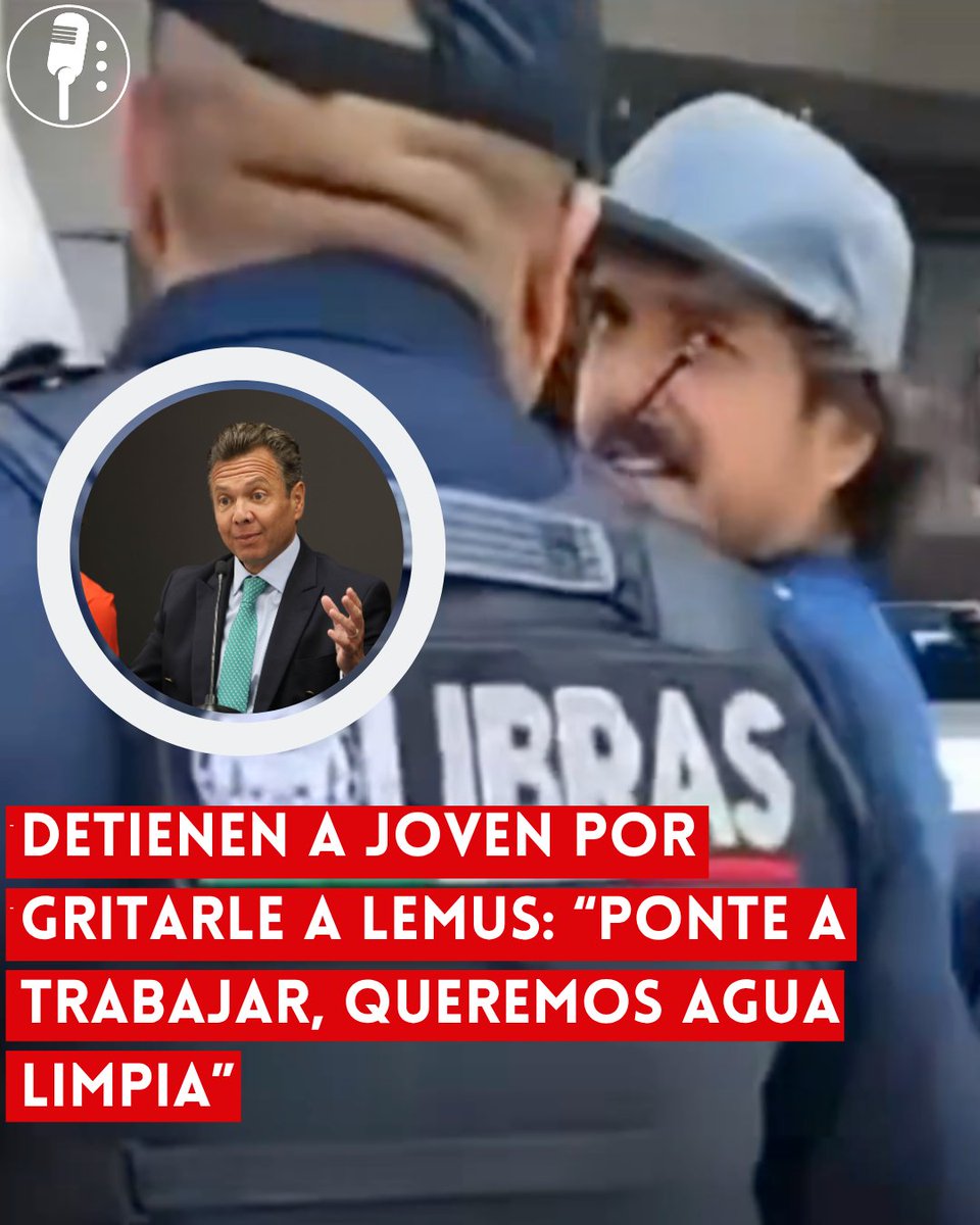YosoyPedrero's tweet photo. 🚨 OJO: DETIENEN A JOVEN POR GRITARLE A LEMUS: “PONTE A TRABAJAR, QUEREMOS AGUA LIMPIA”

Un joven fue detenido luego de confrontar públicamente al gobernador de Jalisco, Pablo Lemus, y reclamarle por las condiciones del agua en el estado.

De acuerdo con los reportes difundidos, el joven le gritó al mandatario: “¡Ponte a trabajar, queremos agua limpia!”, mientras Lemus se encontraba en un acto público.

El incidente provocó la intervención de elementos de seguridad, quienes retiraron al joven del lugar y posteriormente lo detuvieron.

El hecho generó cuestionamientos en redes sociales sobre la actuación de los elementos de seguridad y sobre si la detención estuvo relacionada únicamente con la protesta verbal.