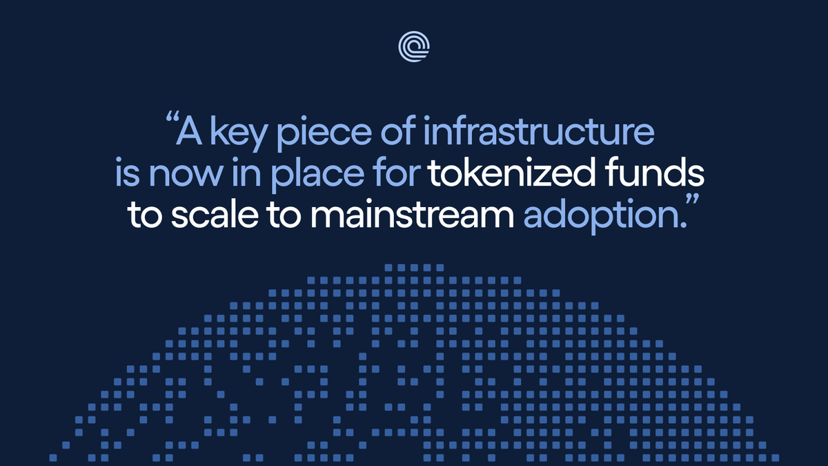 Ondo's tweet photo. Tokenization is moving further into finance.

Ondo has joined DTCC’s Fund/SERV through its subsidiary Oasis Pro Markets, becoming the network’s first tokenization company.

The network processes over 85% of U.S. mutual fund transaction activity, connecting tokenized funds to infrastructure already used by:

→ Fund companies
→ Wealth platforms
→ Service providers

Ondo’s @iandebode on why it matters ↓