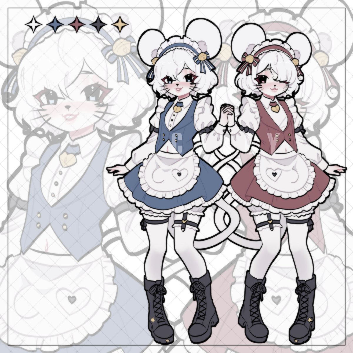 c0rr3yy's tweet photo. 🧹Maid Twins Tandemaus Femboys Adopts

SB: $30
MI: $2  
AB: $400  

#adopt #adoptables #adoptable #adopts #oc #pokemon #femboy #tandemaus https://t.co/NpDSAINcth