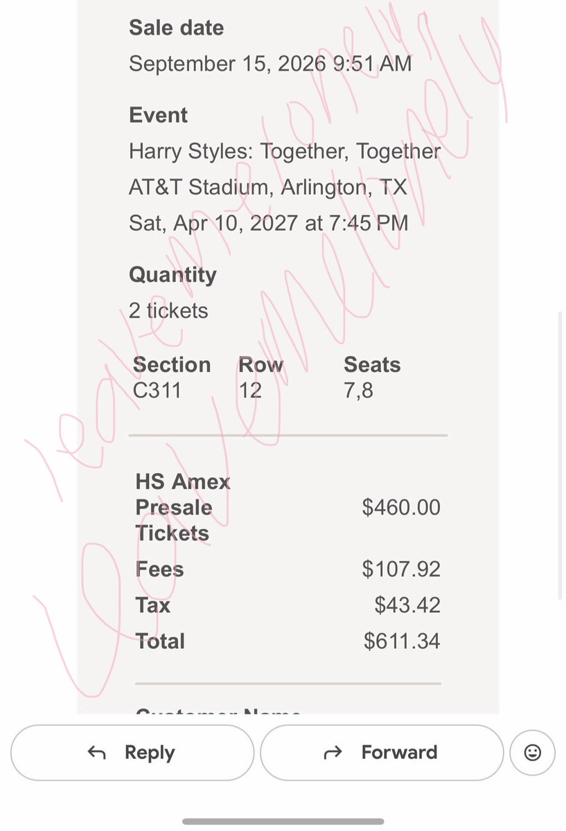 leavemelonelys's tweet photo. SELLING TWO MORE TICKETS FOR HARRY STYLES ARLINGTON TEXAS 4/10 need these gone asap! helping my friend get rid of her pair we got better seats for another date! 

section C311, row 12, seats 7&amp;8!

$611 total can do PayPal G&amp;S!

face value fv dallas April 10th AT&amp;T https://t.co/gi74en8cbl