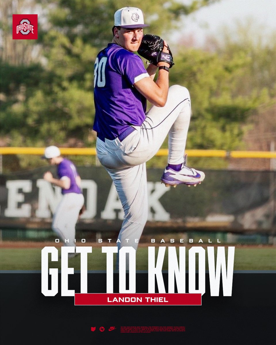 OhioStateBASE's tweet photo. 𝗚𝗲𝘁 𝘁𝗼 𝗞𝗻𝗼𝘄: @landonthiel12 

🌰 Career record of 24-3 with 295 Ks and a 1.39 ERA
🌰 Threw the first perfect game in Massillon Jackson history
🌰 2026 D1 Northeast Ohio Pitcher of the Year
🌰 Three-time First Team All-Federal League selection

#GoBucks https://t.co/8fId7LM584