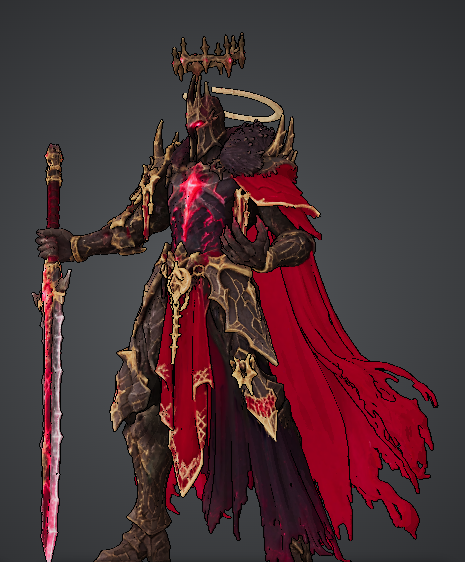 BuildWithND's tweet photo. ⚔️ Meet VHAROK — The Crimson Ruin.

A fallen sovereign consumed by an ancient crimson curse, forged into a final boss of shattered armor, forbidden power and a cursed greatsword.

Created with @tripoai for the Final Boss Challenge.

#TripoAI #Tripo3D #FinalBoss #3DArt #GenAI https://t.co/HeUak9PLIf