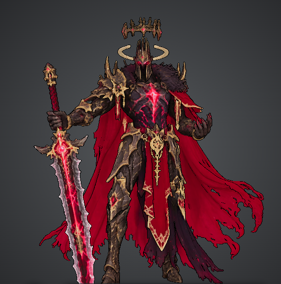 BuildWithND's tweet photo. ⚔️ Meet VHAROK — The Crimson Ruin.

A fallen sovereign consumed by an ancient crimson curse, forged into a final boss of shattered armor, forbidden power and a cursed greatsword.

Created with @tripoai for the Final Boss Challenge.

#TripoAI #Tripo3D #FinalBoss #3DArt #GenAI https://t.co/HeUak9PLIf