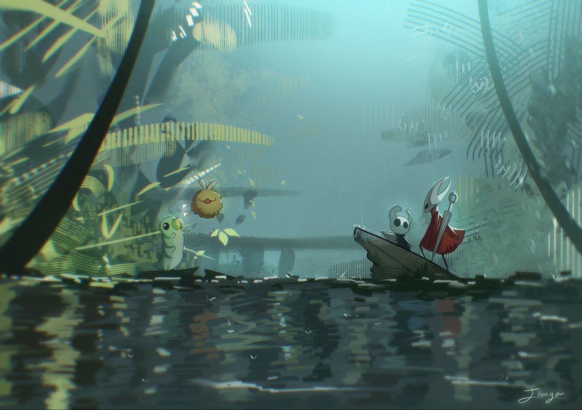jivagou_'s tweet photo. Hollow Knight fanart! (Prints available soon)🕷️🌱

#hollowknight #silksong #fanart https://t.co/4RyE3iOnDn