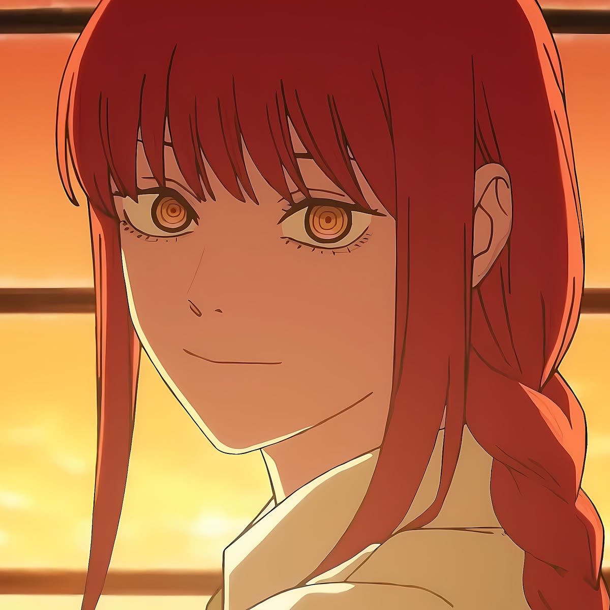 aceneroX's tweet photo. Makima is shown with shadows obscuring her face often. It gives her this uncanny feeling, like something is wrong without ever making her look blatantly evil. Like she’s smiling but it never reaches her eyes. https://t.co/UtOXgJmgEz
