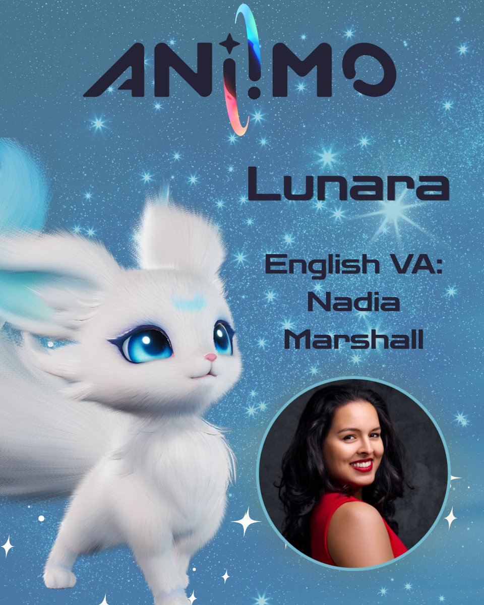 voicesbynadia's tweet photo. Aniimo is officially LIVE!

"I am Lunara, embodying harmony and wisdom."🌙✨

Thrilled to be part of the cast of @Aniimo_EN and to be voicing this adorable fox. Thank you to @OneLineLA for the opportunity and my agents at @AtlasTalent 

Welcome to Idyll! https://t.co/D7Bjy27QUY