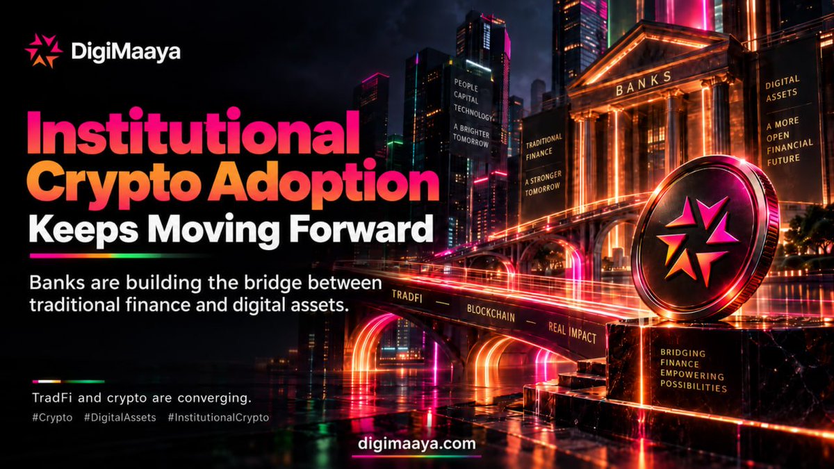 DigiMaaya's tweet photo. 🏦 Banks aren’t just watching crypto anymore. They’re building the infrastructure.

Deutsche Bank is preparing institutional custody for Bitcoin, Ethereum and stablecoins, another step toward digital assets becoming part of everyday financial infrastructure.

Custody. Stablecoins. Tokenization. Onchain settlement.

TradFi and digital assets are no longer two separate worlds. They’re converging.
