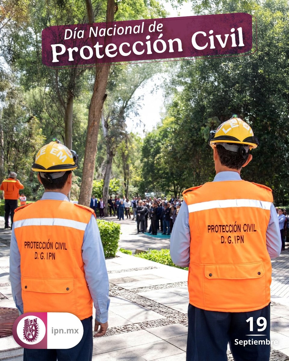 IPN_MX's tweet photo. 🚨🦺 En el #DíaNacionalDeProtecciónCivil recordamos que una sociedad preparada es una sociedad más fuerte y resiliente. La prevención, la información y la capacidad de reaccionar de manera organizada ante una emergencia pueden marcar la diferencia. ❤️🤍
#ProtecciónCivilIPN https://t.co/aNtaQins1o