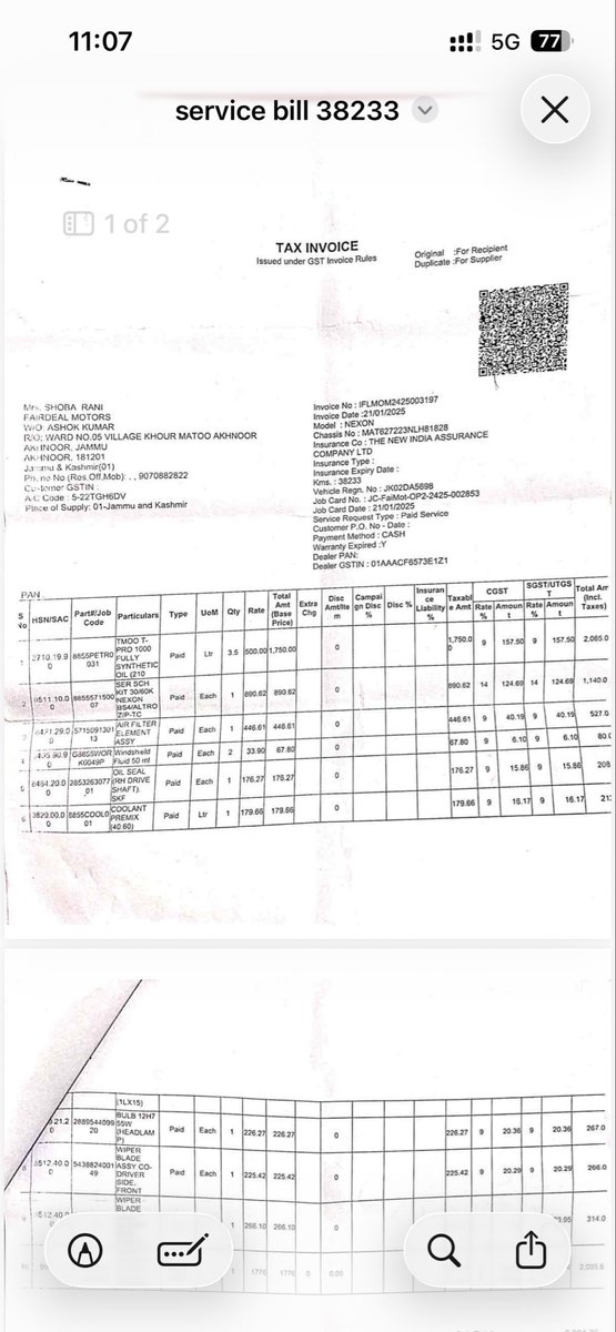 rawscope77's tweet photo. @TataMotors @TATA_CARS this is the message you hv sent me after erasing my service records blaming me for not getting scheduled services done and i m now sharing service record invoice pic at 38k you frauds…
You better refund my money https://t.co/RMUrfl9ioc