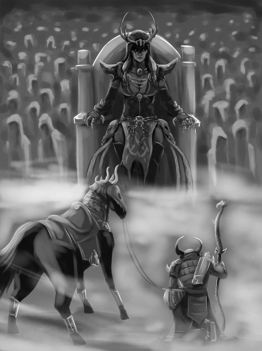 LordKaios's tweet photo. A piece done for new Hel, inspired by the illustration in the comments! https://t.co/3OcoTBJRBb