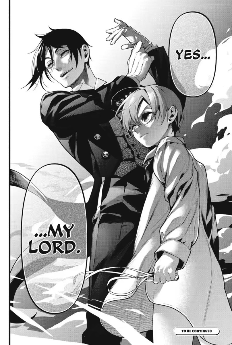 funtomhived's tweet photo. to witness o!ciel claiming his own evil titles with so much conviction followed by his command and sebastian responding with his iconic “yes, my lord” is the perfect way to celebrate the 20th anniversary of kuroshitsuji on its new chapter 🥹🥹 https://t.co/WYOBGozFNO