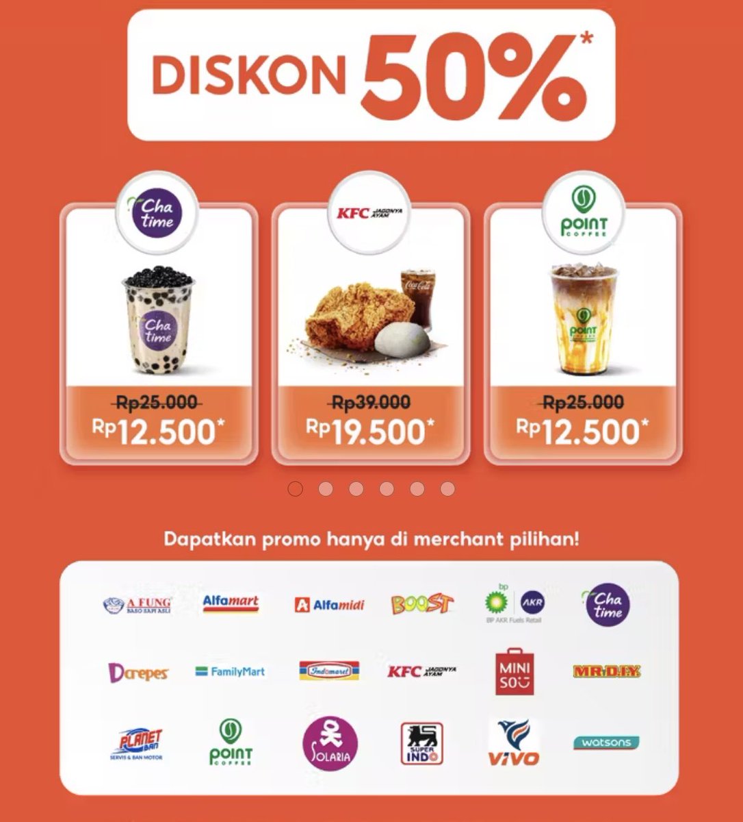 aisellyn's tweet photo. diskon 50% buat makanan sama minuman: https://t.co/gLRffMIx3y

pembayaran pake qris spay https://t.co/UgLYX3uMGD