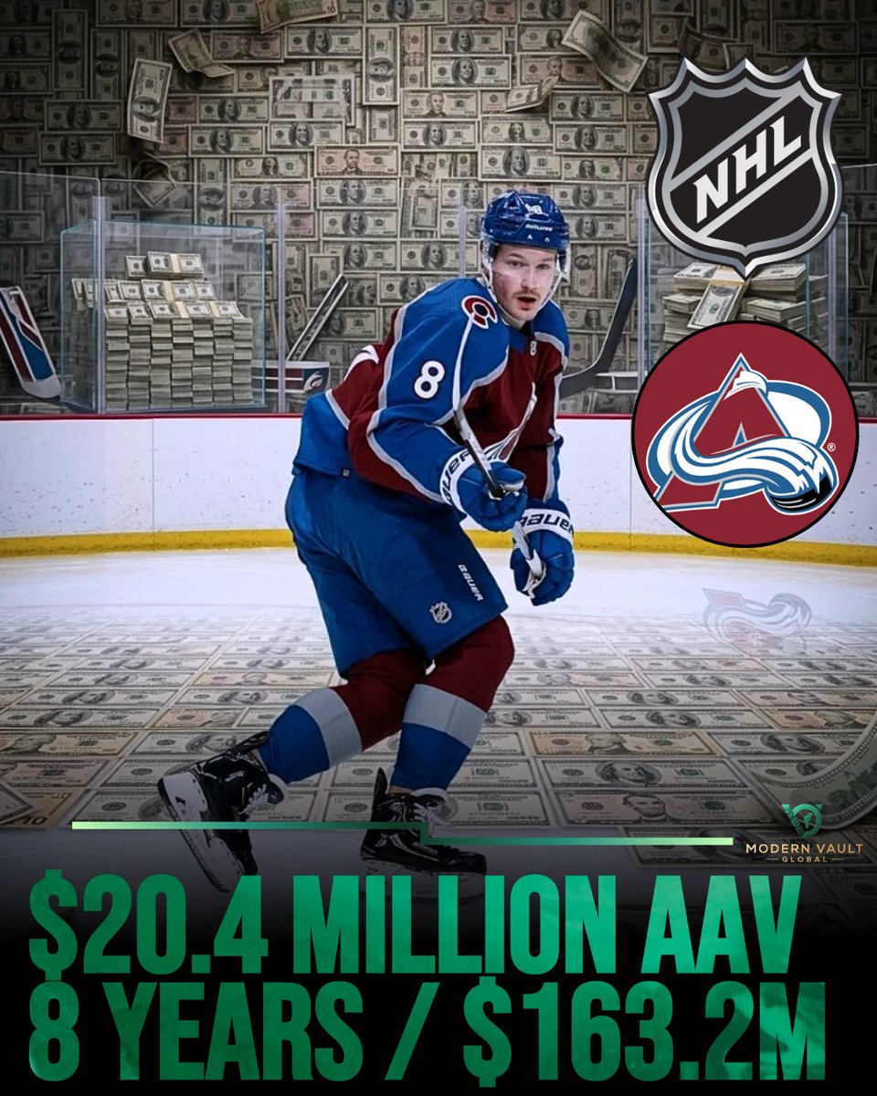 GingerPishner's tweet photo. History made in Avalanche territory! Cale Makar has signed an epic eight-year, $163. 2 million extension, becoming the NHL’s highest-paid player at $20. 4 million annually. Is he worth every penny, or will this reset the market for defensemen? https://t.co/pYl09Zvmud