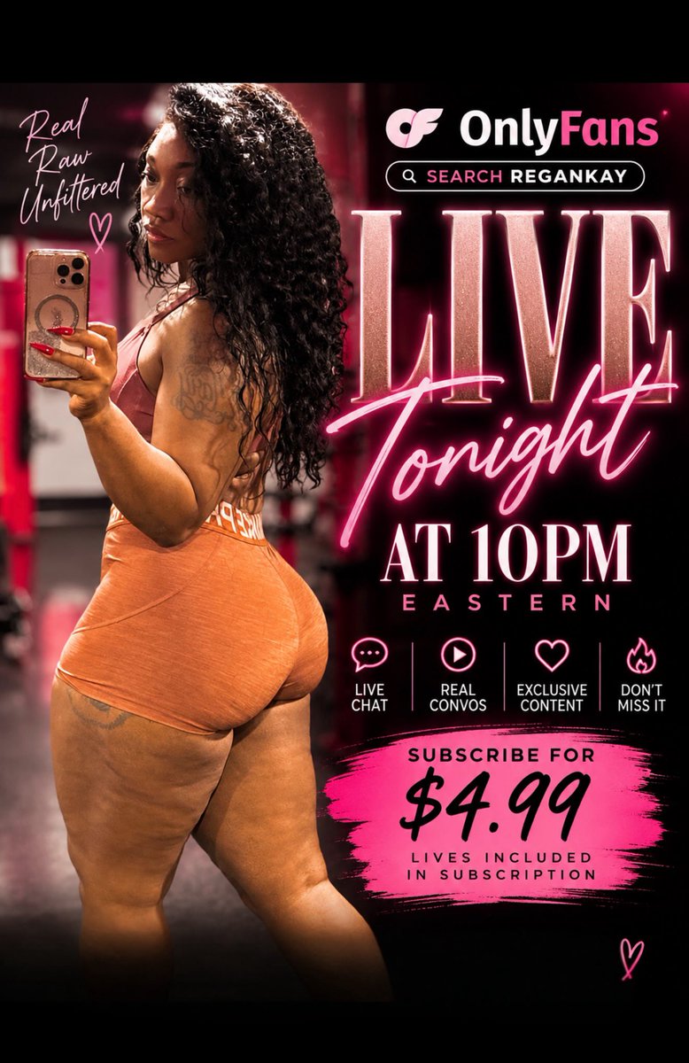 Regankay__Only's tweet photo. Tonight’s plans are set 💕✨ I’m going LIVE at 10PM EST! Come hang out with me for live chat, real conversations &amp; more.

💗 Subscribe for $4.99 — LIVE included
🔎 Search ReganKay

See you tonight! 💋🔥 https://t.co/FJ9479ShNM