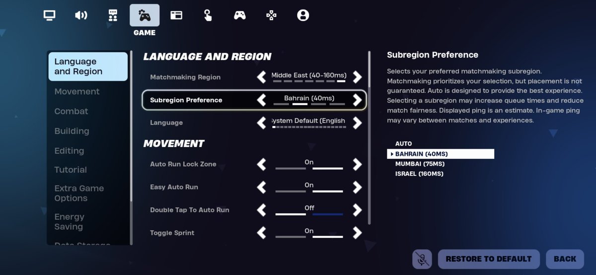 argamingpk1's tweet photo. Fortnite now added Mumbai and Israel aswell as Subregion for Middle East. #Fortnite #MiddleEast #Mumbai #Israel #Bahrain #Doha #SubRegion https://t.co/1OZKIpiNM8