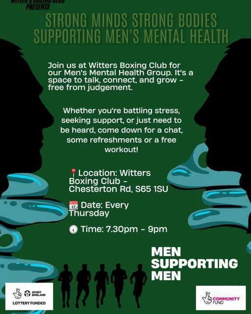 Stag_RosePPG's tweet photo. #Savethedate guys π₯π₯ #FREE
Every Tuesday & Thursday from 29th September - 7.30 - 9pm Witters Boxing Club
Men's Mental Health Support Group is back.
A safe space, no judgement. just talk and connect.
#boxinglife #mensmentalhealth #SafeToTalk #ITSOKAYTOTALK #support https://t.co/N2zimlGkbc