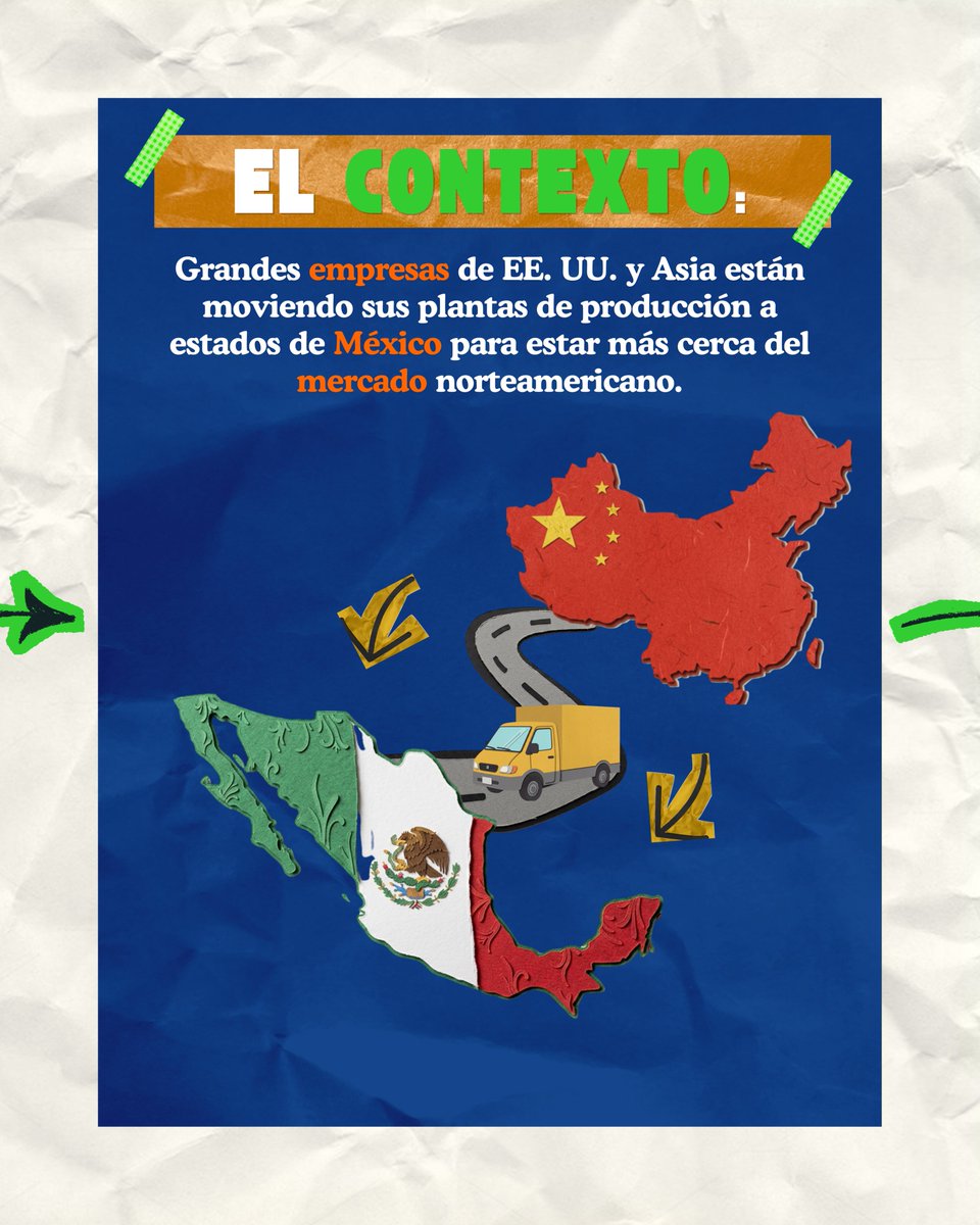 Factura_com's tweet photo. ¿Escuchas la palabra Nearshoring en todos lados pero no sabes cómo afecta a tu negocio?

Te lo resumo fácil: 💡Es cuando empresas gigantes de EE. UU. y Asia mudan sus fábricas a México para tener su producción pegada a su mercado prinipal. https://t.co/NQwNaFc1nq