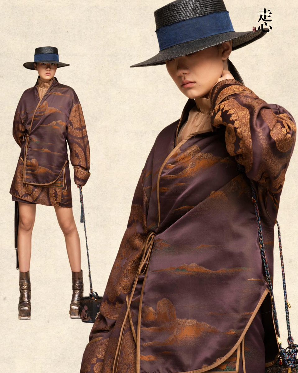 MagaliVienneau's tweet photo. Where ancient earth dyes meet contemporary nomadic tailoring. Introducing Zouxin Silk’s Amber &amp; Earth Archive: Xiangyunsha, China’s planet-friendly heritage silk, reimagined as global modern luxury. From caramel blazers to pleated skirt-trousers, https://t.co/UVdbDUsQMv