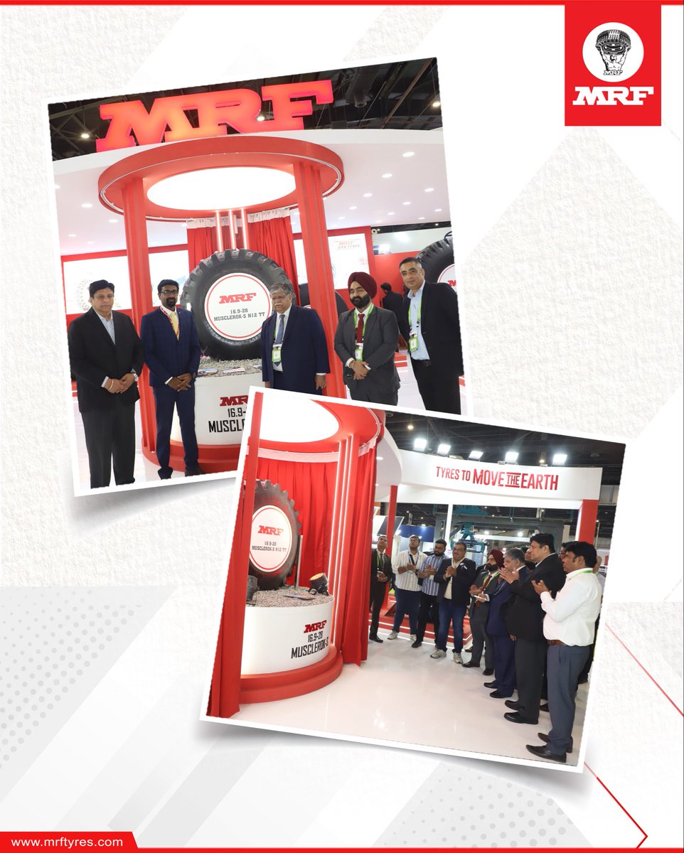MRFWorldwide's tweet photo. A new force in Off-Highway Tyres takes the stage at bauma CONEXPO India.
Introducing the all-new MRF MUSCLEROK-S – 16.9-28, engineered for backhoe loaders and built to deliver strength, durability and reliability through every challenge.
#MRF #MuscleRokS #baumaCONEXPOIndia https://t.co/GBCBNXCbh8