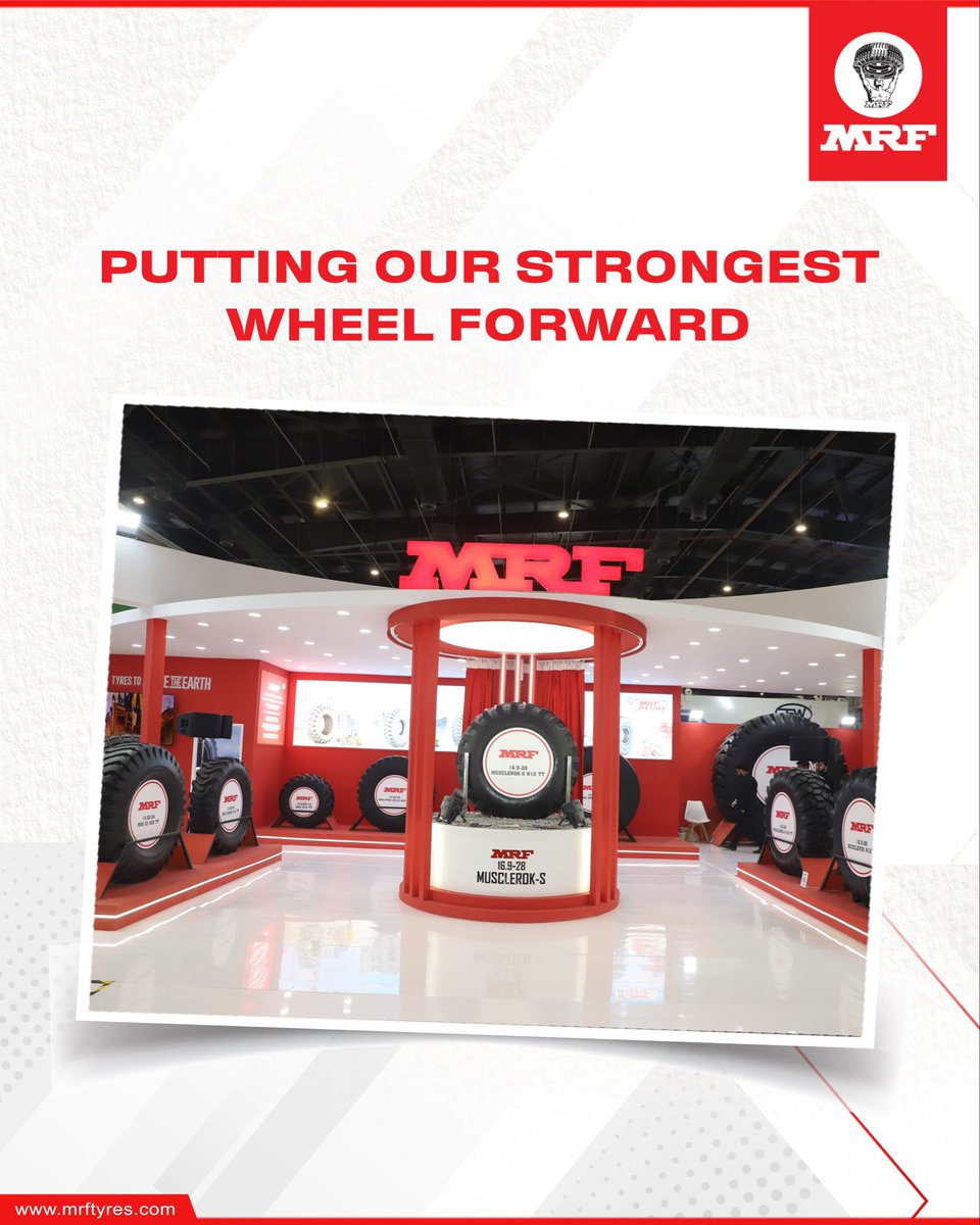MRFWorldwide's tweet photo. A new force in Off-Highway Tyres takes the stage at bauma CONEXPO India.
Introducing the all-new MRF MUSCLEROK-S – 16.9-28, engineered for backhoe loaders and built to deliver strength, durability and reliability through every challenge.
#MRF #MuscleRokS #baumaCONEXPOIndia https://t.co/GBCBNXCbh8