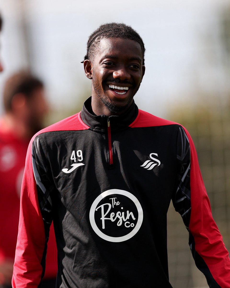 Moussa Yeo in training ahead of facing Lincoln.