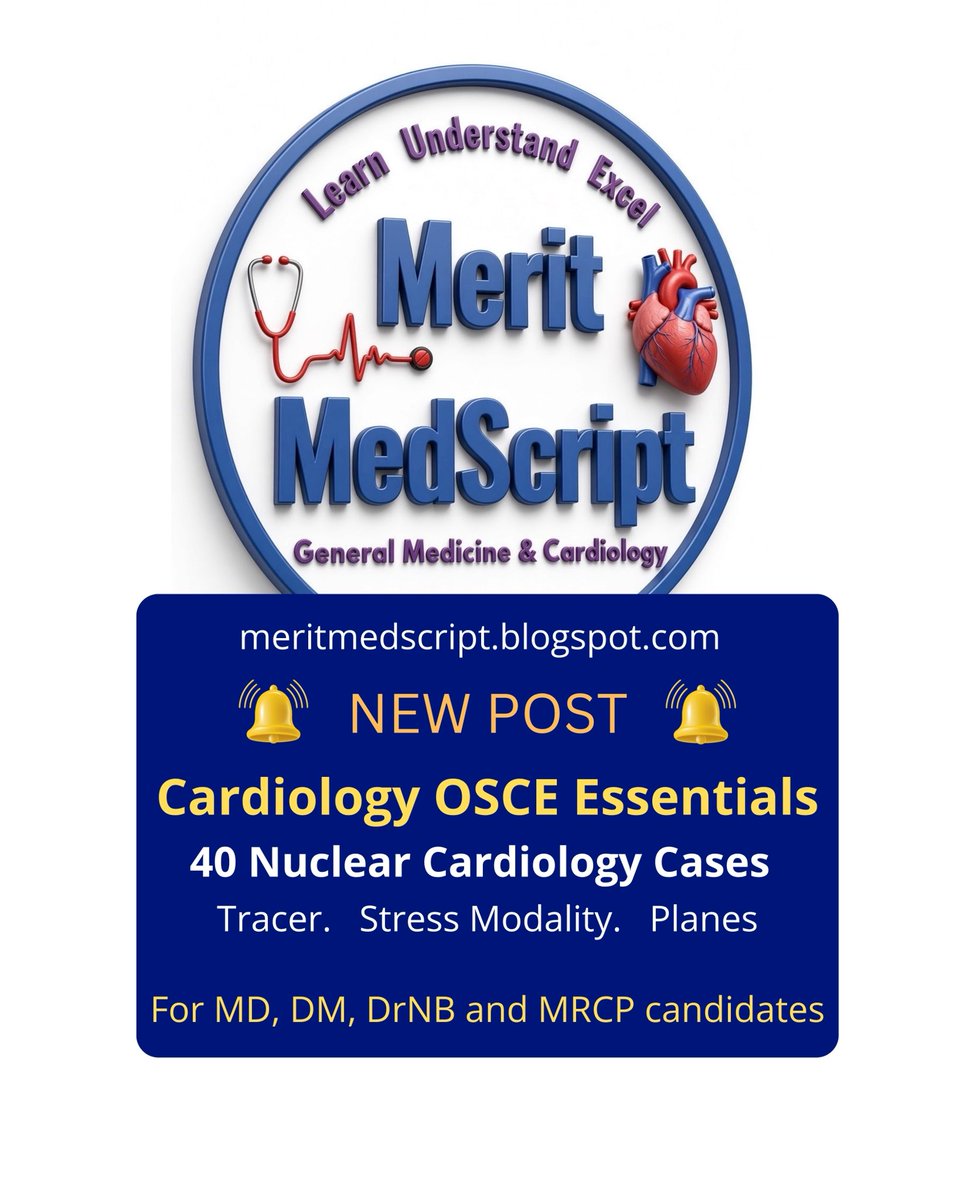 drmsiddhartha's tweet photo. Do not say “ischemia” until you have named three things.
Tracer. Stress modality. Planes.
Then ask: does wall motion match the dark segment?
If thickening is normal, it is attenuation until proven otherwise.
40 nuclear Cardiology OSCE stations.
#Cardiology #DrNB #MRCP #MedTwitter https://t.co/cCQVeYqerU