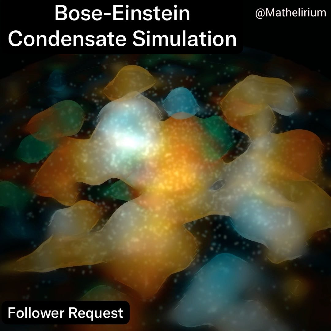 This shows the formation of Bose-Einstein condensate. It is …｜@matheliriumの動画保存
