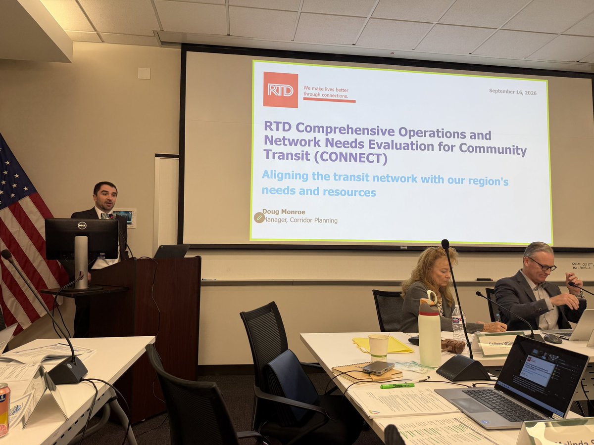 SenRhondaFields's tweet photo. Surrounded by excellence. I’m proud to serve alongside public servants focused on shaping the future of transit.

At last night’s @DRCOGorg Board meeting, RTD’s presentation on its roadmap and operational priorities prompted an important discussion. Directors emphasized the need for more authentic community engagement—especially with young people and riders who depend on transit most.

Transit is a lifeline to work, school, health care, and opportunity. I hope this feedback strengthens @RideRTD outreach and helps ensure riders’ voices shape what comes next.
#DRCOG #RTD #PublicTransportation