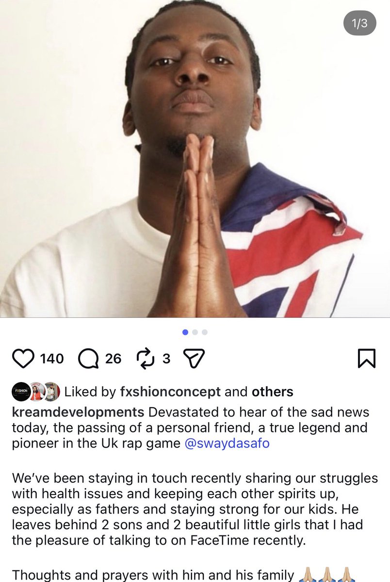 livebytherules1's tweet photo. RIP to UK rapper Sway Dasafo 🙏 https://t.co/HA71gW5OOd