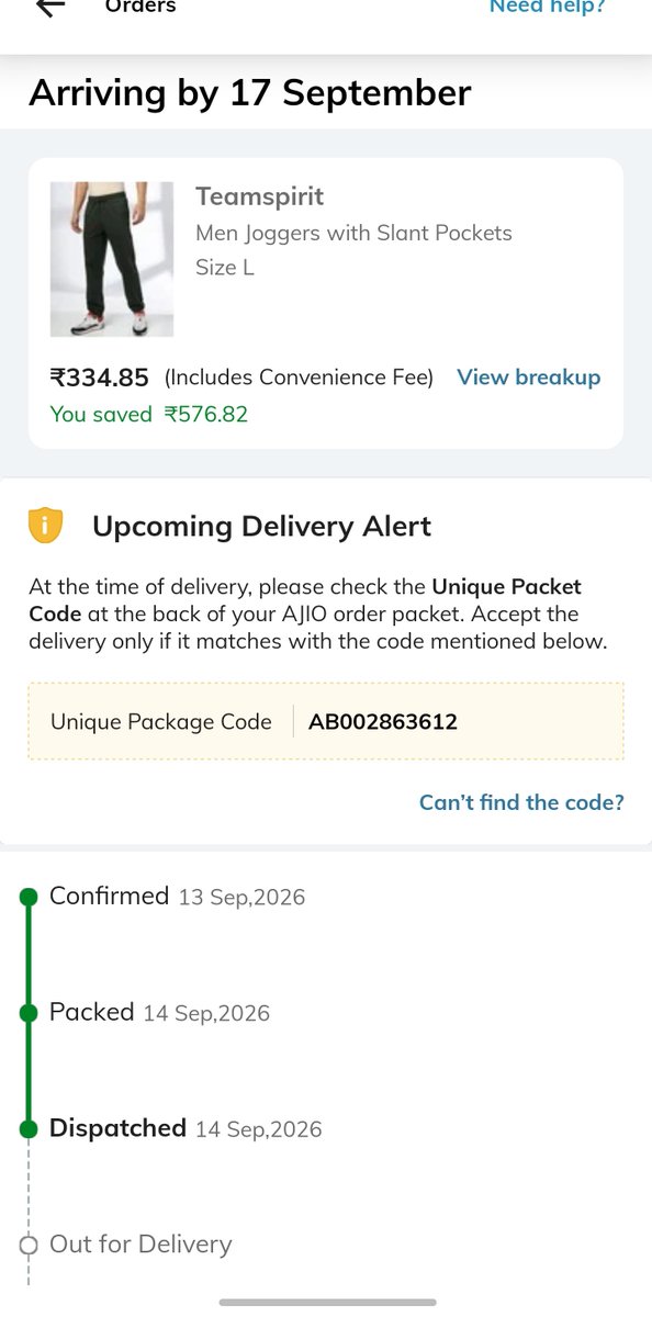 Nitish_Bh's tweet photo. @AjioCares @AJIOLife 

Where is my order ? It was supposed to be delivered today but didn't get yet. Even called your customer care, agent told me that I would get a msg with delivery details by 4pm which I didn't get yet. Even tracking is giving that records not found. https://t.co/JbqZ6gROcn