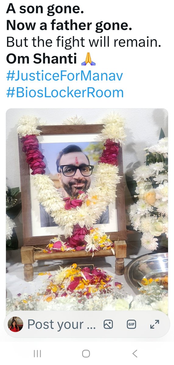 barkhatrehan16's tweet photo. A 17-year-old boy named Manav Singh ended his life after a false sexual harassment claim on Instagram.

​Instead of showing remorse, the accuser mocked his death on social media.

​Fighting for justice, Manav’s heartbroken father also passed away last year leaving a mother to fight this cold court battle alone.

​Meanwhile, the accuser faces zero legal consequences, traveling and making reels like nothing happened.

​Two lives destroyed. ZERO ACCOUNTABILITY. When will false accusations be treated as the crimes they are?
#BiosLockerRoom
 #JusticeForManav