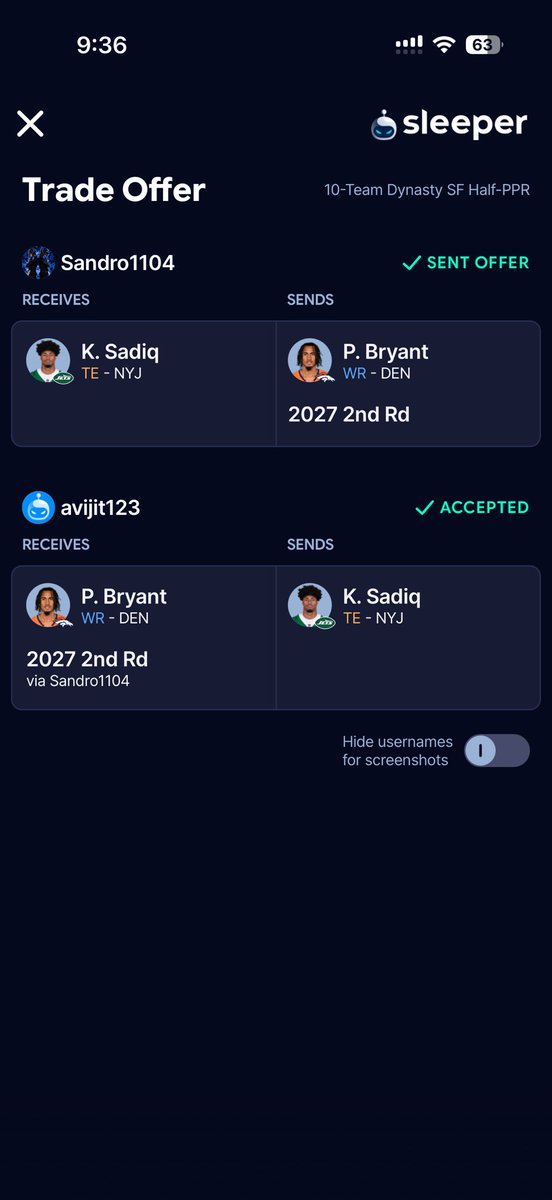 MercedSandro's tweet photo. @R_Gretzinger @jlarkytweets I traded for Sadiq did I win this trade? https://t.co/Ut24TrUYns