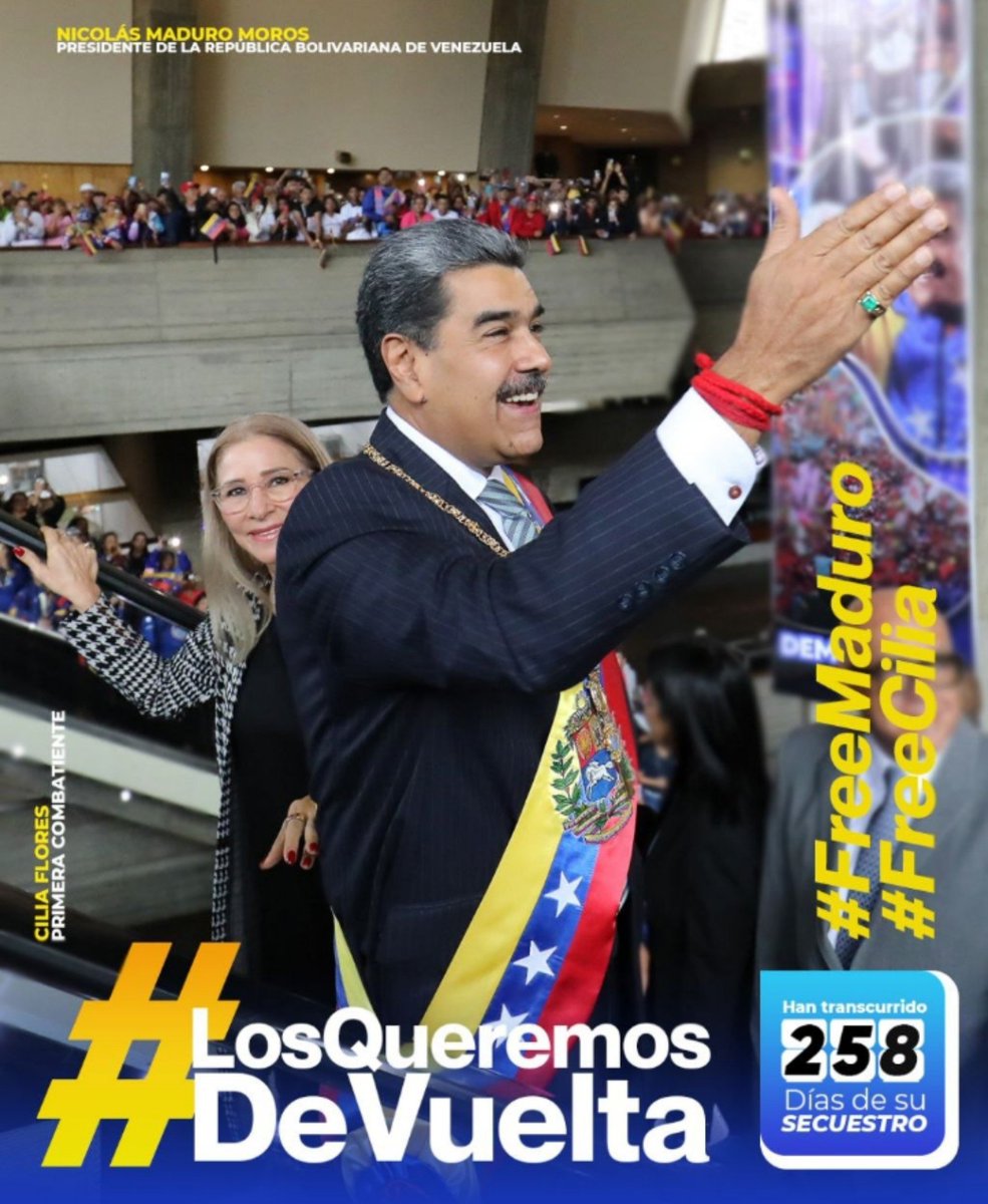 AASR2025's tweet photo. #LosQueremosDeVuelta
#FreeMaduroAndCilia https://t.co/u9lU4XVRe7