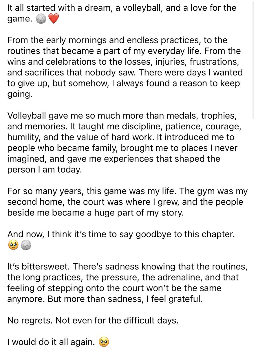 volleytiger's tweet photo. ANOTHER VOLLEYBALL LEGEND CALLS IT A CAREER 🥹🏐

Just a day after Aby Maraño announced her retirement, UST standout Maika Ortiz also announces her retirement from volleyball.

Best of luck on your next chapter, Maika! 🫶 https://t.co/oDKAMi2aLh