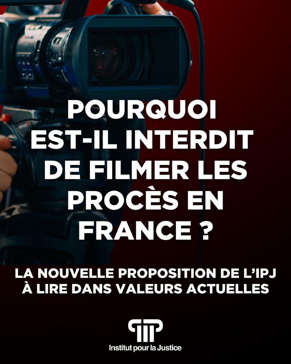InstitutJustice's tweet photo. TRIBUNE. Procès des attentats de Trèbes, procès Depardieu, Dati, ou Le Priol : aucune image ne filtrera de ces procès retentissants car, en France, la captation vidéo des procès est interdite depuis 1954. Une interdiction qui contrevient au principe de publicité de la justice et creuse le fossé entre juges et citoyens. Il est temps de faire bouger les choses.

➡️ https://t.co/KbhKGxPHa5