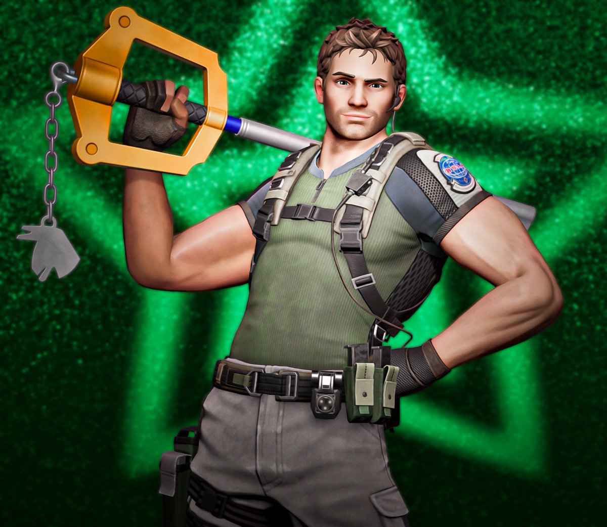 _HypeDX's tweet photo. When Chris Redfield whips out the “my friends are my power!” line before defeating Wesker alongside Sheva Alomar using the Resident Key https://t.co/zZjwIYg8cD
